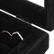 Rings & Earrings Organizer Tray with Clear Lid – 7-Slot Velvet Jewelry Display Drawer for Rings, Earrings, Brooches – Jewelry Storage Box Gift for Women & Girls (Black)